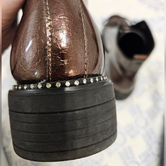 Glossy Rhinestone Lace-ups - Picture 10 of 13